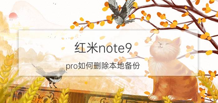 红米note9 pro如何删除本地备份 红米note9pro如何删除内存？